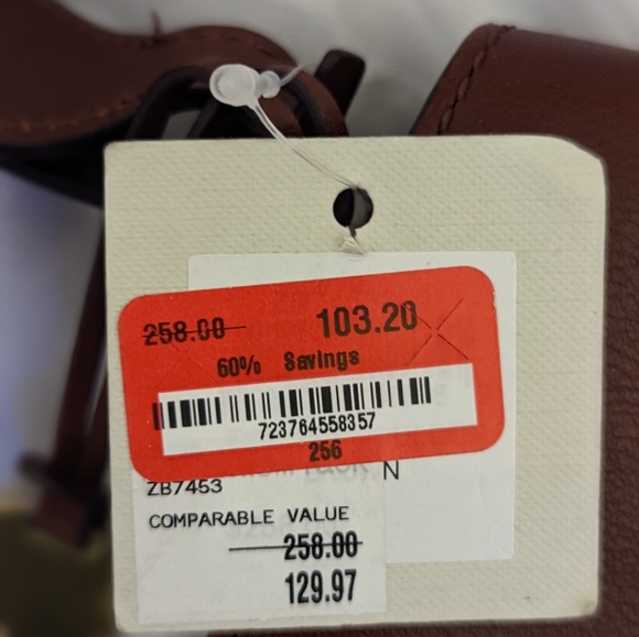 Fossil rare design brown leather shoulder bag - Picture 4 of 8